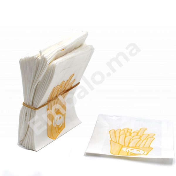 Paquet de 100 sachet frite en papier